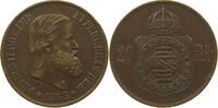 BRAZIL 20 REIS Pedro II. 1831 - 1889 -