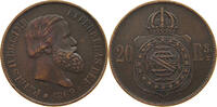 BRAZIL 20 REIS Pedro II. 1831 - 1889 -