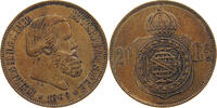 BRAZIL 20 REIS Pedro II. 1831 - 1889 -
