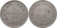 Finnland 1 Markka Alexander II. 1855-1881. -