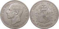 SPAIN 5 PESETAS Alfonso XII. (1874–1885) -
