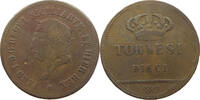 ITALY STATES SICILY NAPLES 10 TORNESI Ferdinand I. 1816-1825 -