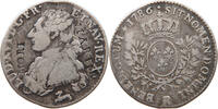 FRANCE 1/5 ECU Louis XVI. (1774-1793) ENGRAVED MORT MARTIR -