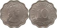 MAURITIUS 10 CENTS Elizabeth II. (1952-) -