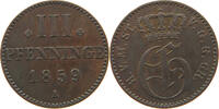 MECKLENBURG STRELITZ 3 PFENNIG Georg 1816-1860 -