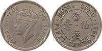 HONG KONG 50 CENTS George VI. (1936-1952) -