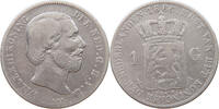 NETHERLANDS GULDEN Wilhelm III., 1849 - 1890 -
