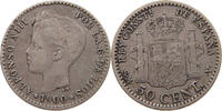 SPAIN 50 CENTIMOS Alfonso XIII., 1886 - 1941 -