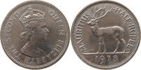 MAURITIUS 1/2 RUPEE Elizabeth II. (1952-) -