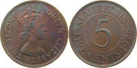 MAURITIUS 5 CENTS Elizabeth II. (1952-) -