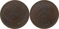 DENMARK 2 ÖRE Christian IX. (1863-1906) -