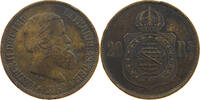 BRAZIL 20 REIS Pedro II. 1831 - 1889 -