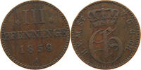 MECKLENBURG STRELITZ 3 PFENNIG Georg 1816-1860. -