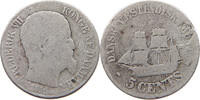 DANISH WEST INDIES 5 CENTS Frederik VII. 1848-1863 -