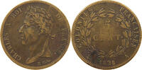 FRENCH COLONIES 5 CENTIMES Charles X. (1824-1830) -