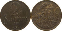 2 SANTIMI 1928 LATVIA  SS+