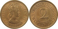 MAURITIUS 2 CENTS Elizabeth II. (1952-2022) -