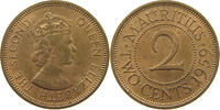 MAURITIUS 2 CENTS Elizabeth II. (1952-2022) -