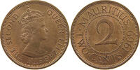 MAURITIUS 2 CENTS Elizabeth II. (1952-2022) -