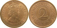 MAURITIUS 2 CENTS Elizabeth II. (1952-2022) -