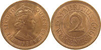 MAURITIUS 2 CENTS Elizabeth II. (1952-2022) -