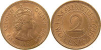 MAURITIUS 2 CENTS Elizabeth II. (1952-2022) -