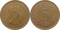MAURITIUS 5 CENTS Elizabeth II. (1952-2022) -
