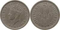 RHODESIA 3 PENCE George VI. (1936-1952) -