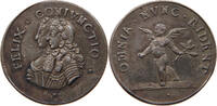 BAYERN MINIATURMEDAILLE 1695 Maximilian II. Emanuel 1679-1726. Auf seine Vermählung mit Kunigunde SS