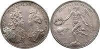 HAUS HABSBURG MEDAILLE Josef I., 1705-1711 auf die Vermählung Cousine Wilhelmine Amalie -