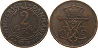 DENMARK 2 ÖRE Frederik VIII. (1906-1912) -