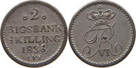 DENMARK 2 RIGSBANKSKILLING Frederik VI. 1808-1839. -