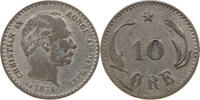 DENMARK 10 ÖRE Christian IX. (1863-1906) -