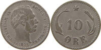DENMARK 10 ÖRE Christian IX. (1863-1906) -