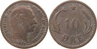 DENMARK 10 ÖRE Christian IX. (1863-1906) -