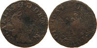 FRANCE CHARLEVILLE DENIER Charles II de Gonzague, 1637 - 1665 -