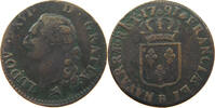 FRANCE SOL Louis XVI (1774-1793) OFF-CENTER -