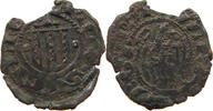ITALY STATES SICILY DENARO ALFONSO ARAGON 1416-1458 DOUBLE STRUCK -