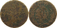 POLAND WARSAW SACHSEN 2 1/2 CETIMES Friedrich August von Sachsen, 1807-1815 -