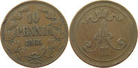 FINLAND 10 PENNIÄ Alexander II (1855-1881) -