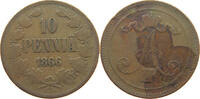 FINLAND 10 PENNIÄ Alexander II (1855-1881) -