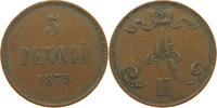 FINLAND 5 PENNIÄ Alexander II (1855-1881) -