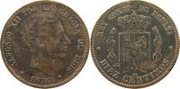 SPAIN 10 CENTIMOS Alfonso XII. (1874–1885) ENGRAVED -