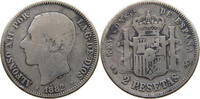 SPAIN 2 PESETAS Alfonso XII. (1874–1885) -