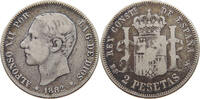 SPAIN 2 PESETAS Alfonso XII. (1874–1885) -
