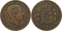 SPAIN 5 CENTIMOS Alfonso XII. (1874–1885) -