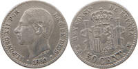 SPAIN 50 CENTIMOS Alfonso XII. (1874–1885) -