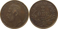 SWEDEN 2 ÖRE Karl XV. (1859-1872) DOUBLE STRUCK DATE -