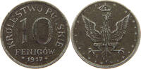GEPLANTES KÖNIGREICH POLEN 10 FENIGOW Das geplante Königreich Polen 1914-1918. -