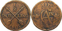 SWEDEN 1/2 SKILLING Gustav IV. Adolf (1792-1809) OVERSTRUCK -